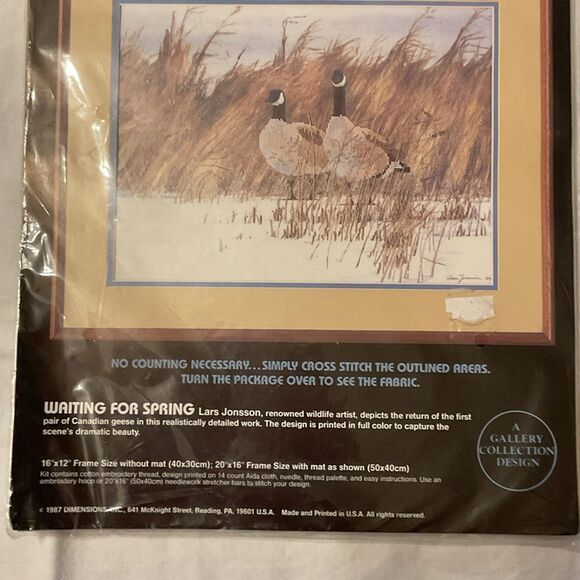 Dimensions No Count Cross Stitch Kit Waiting for Spring - Picture 2 of 4